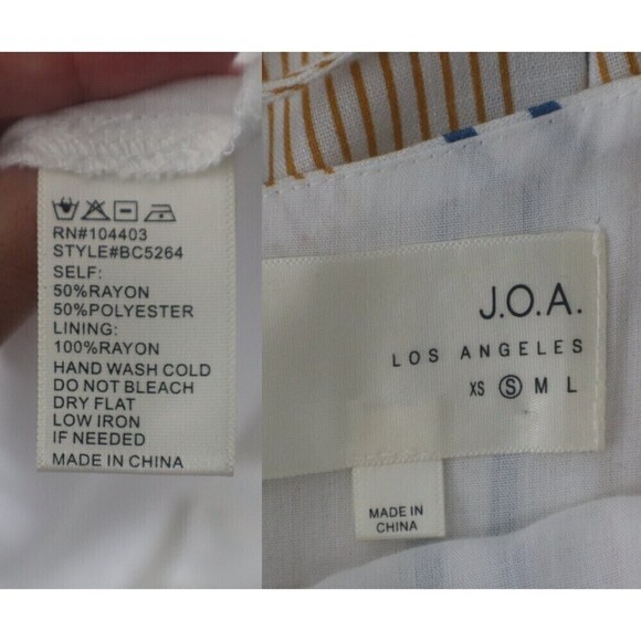 J.O.A She's Like The Wind Women Size S Striped Cutout Skater Mini Dress Resort - Picture 3 of 14